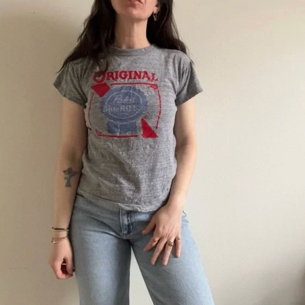 Vintage Single Stitch PBR Graphic Baby Tee - Picture 1 of 9